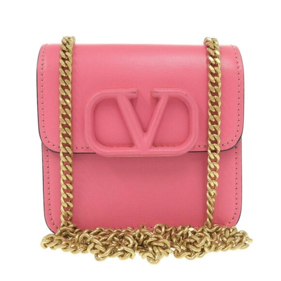 VALENTINO GARAVANI Pink Leather Shoulder Bag - Picture 1 of 10